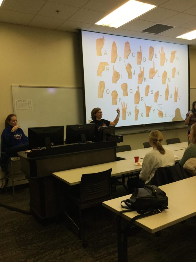Students practicing their American Sign Language. Photo provided by Josie MaKenzie