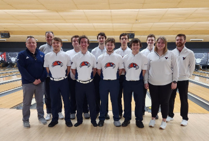 Men’s Bowling Team following their final conference meet 