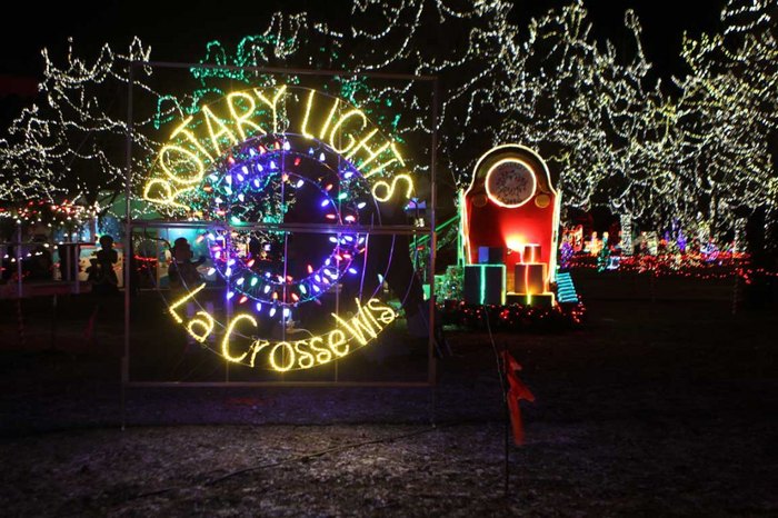 A past year’s Rotary Lights display 