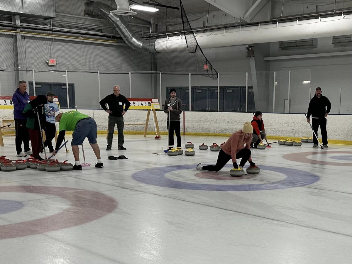 Students at ‘Learn to Curl’ 