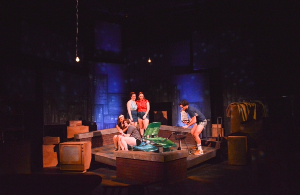 Cast of Tar Beach. Zach Sullivan on the right, Ruby Brisco and Ellie Parish in the front and Laurelle Bandy and Savannah DeShazo in the back. 