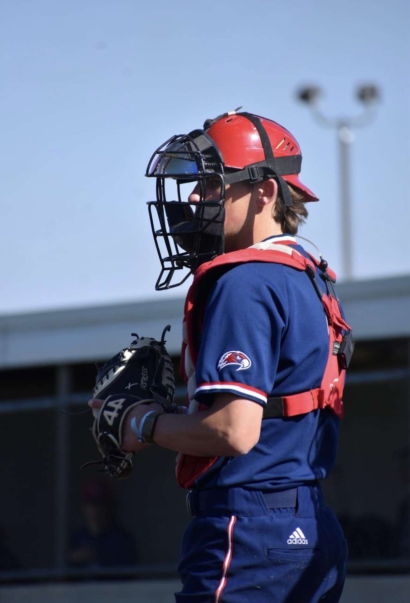 Kyle Sontag playing catcher